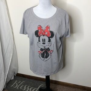 Disney mini mouse grey shirt sleeve tee shirt size Xxl​